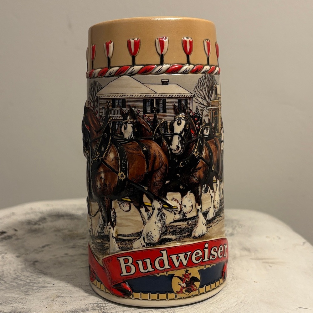1986 Budweiser Holiday Stein